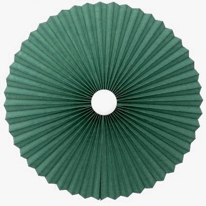 Rosette plisse til loft grøn hør Ø65 med ledning